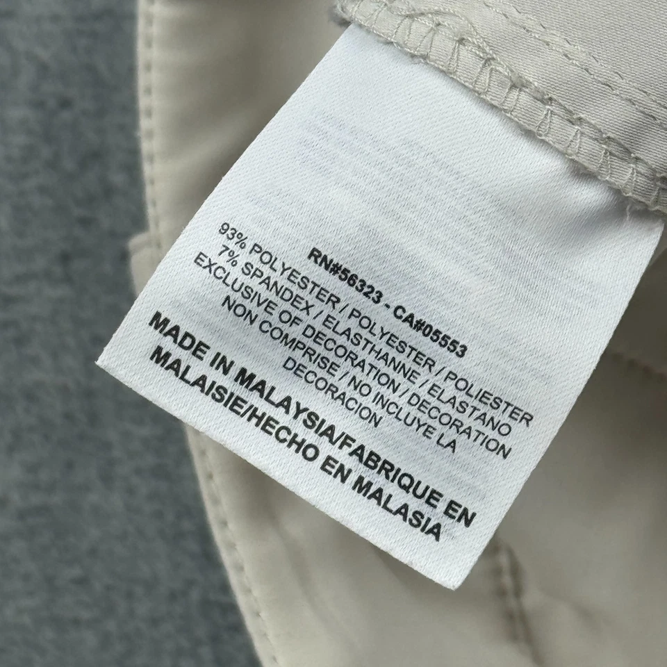 Pantalones Cortos de Golf Nike Para Mujer 10 Beige Dri Fit Tour Performance 12" Elastizados Carga Foto 4 de 4