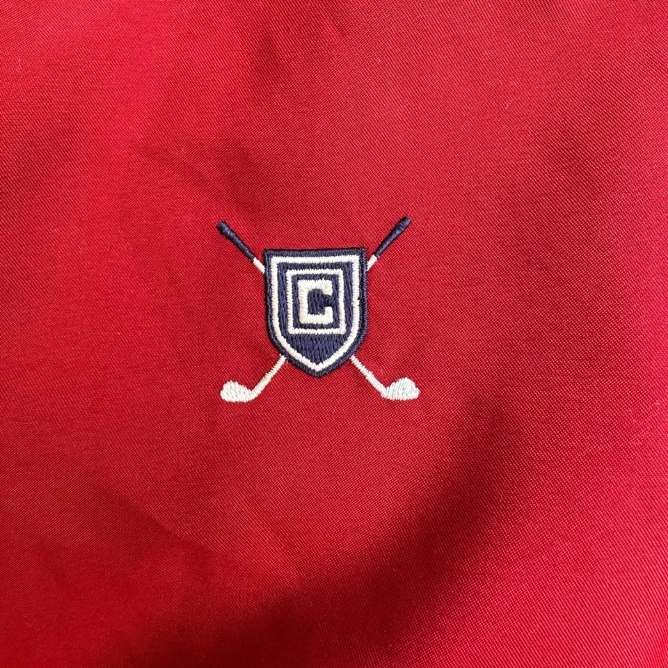 Chaps Crest Logo V Neck Banded Pullover Golf Vest 90s Retro Windbreaker Layer M - Image 4 of 4