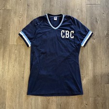 Vintage 80s Russell Athletic Ringer Jersey Made In USA Shirt Size Large