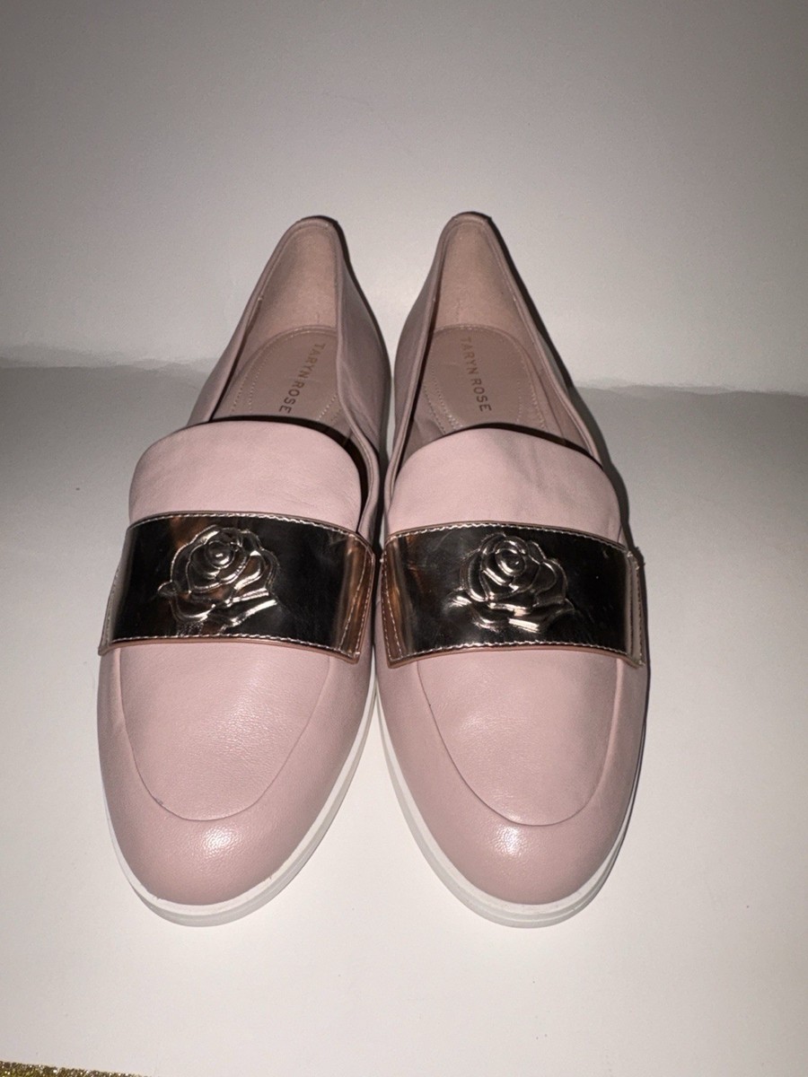 Taryn Rose Blush Pink Patent Leather with Gold Buckle