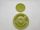 Fiesta Ware 2 Piece Salad And Dessert Plate in Lemongrass Chartreuse