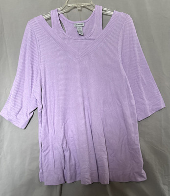 Catherines Light Pink Comfy Soft Ribbed Tunic Size 1X (18/20W)