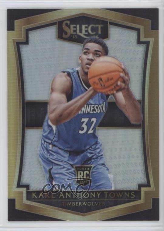 2015 Panini Select Premier Level Silver Prizm Karl-Anthony Towns Rookie RC 0qd1