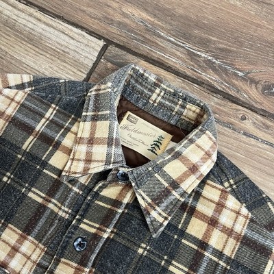 Vintage Sears Fieldmaster Shirt Mens M Flannel Quilt Lined Insulated Perma Prest