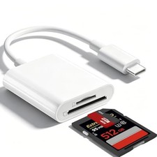 USB C SD Card Reader for iPhone 15 16 17/iPad Pro/MacBook, USB-C Type-C 1 USA