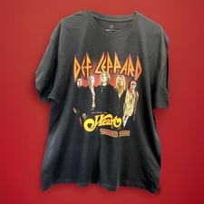 Def Leppard 2011 Concert Black T-Shirt Size XL