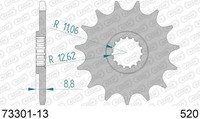 Husqvarna TX 125 125 Ritzel Pignone Afam 73301-13 520 Kette 2018 2019