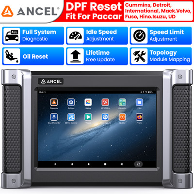ANCEL HD8000 Heavy Duty Truck Scanner OBD2 Diagnostic Tool DPF Regen Speed Limit