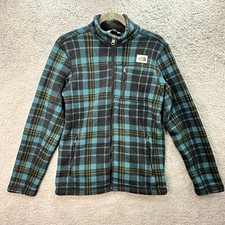 The North Face Youth XL Fleece Blue Plaid Full Zip Jacket Mix-N-Match Compatable