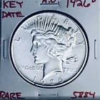 1926 D PEACE SILVER DOLLAR HI GRADE GENUINE U.S. MINT RARE KEY COIN 5884 — photo 1