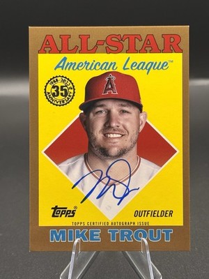 Mike Trout On-Card Auto Gold /25 2023 Topps 1988 All-Star Autograph  #88ASA-MT