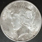 1924 Peace Dollar Silver AU to BU
