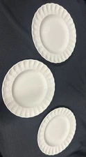 3 Spode Chelsea Wicker Embossed Scalloped Salad Plates 7.75” - EUC