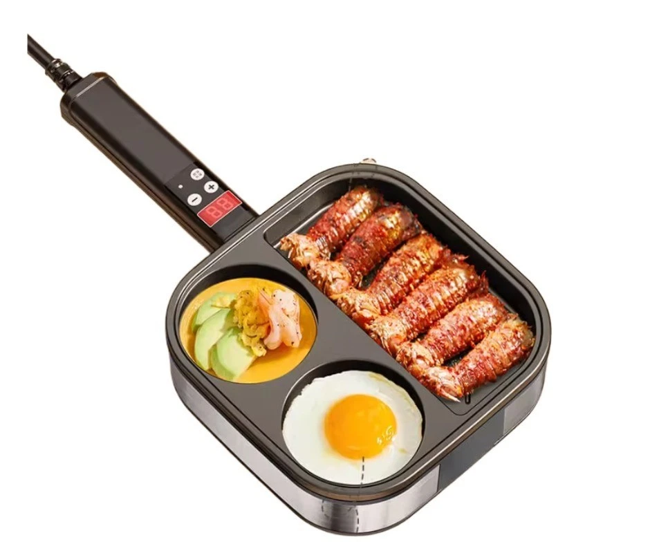 Breakfast Pan Small Electric Griddle Pancake Pan Flat Bottom Nonstick Pan