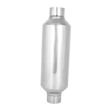 2.5" Universal Resonator, Straight Through 2.5-4.5" Inlet 13" Overall Length