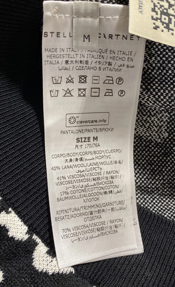 Joggers negros para mujer Stella McCartney X The Beatles talla M Foto 4 de 4