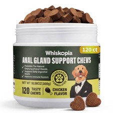 Anal Gland Support Chews, Dog Scoot Treatment with Pumplin Digestive Enzymes ...