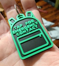 'Safety 101' Children's Backpack/Bag NFC Keychain - Provides Parent Contact Info