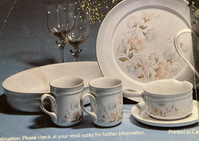 Denby Dauphine Sweet Peas Service For 12, Serving, Prep,  Bakeware, Vases, Lamps