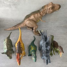 Jurassic World Mattel Dinosaur Figure Lot of 6   T-Rex, Stegosaurus  More