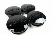 4x Jeep 64mm/2.5In BLACK Wheel Center Cover Caps Grand Cherokee Wrangler Compass