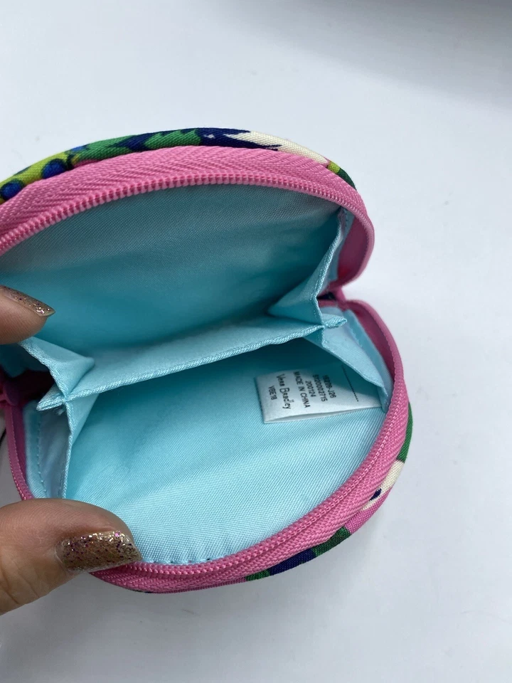 Vera Bradley Tropical Paradise Coin Purse Multicolor Floral Zip Around NWT $24 Foto 3 de 4