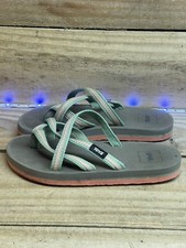 TEVA kids US 2 grren pink Oluwahu Flip Flop Thongs Thong SANDALS F27218K