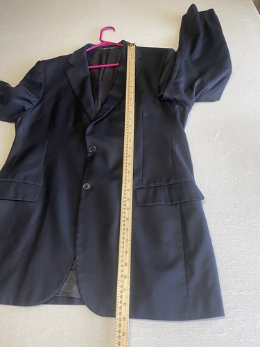 Frank Stella Loro Piana Four Seasons Super 120s Blue Canoli 2 Button Blazer 44L - Picture 3 of 18