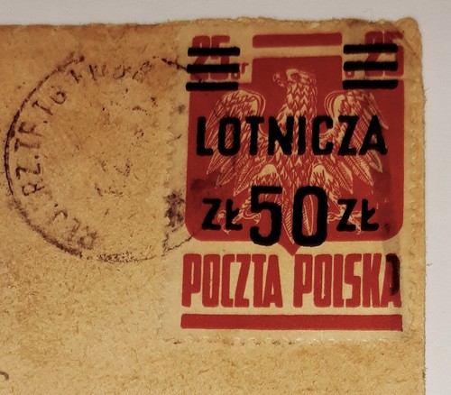 Stamps, Poland: Goznak. Fi 442b. Cover Lodz, Poland to London, UK. Error - Picture 2 of 5