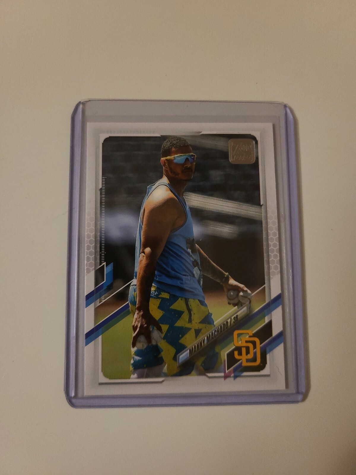 2021 Topps Series 1 Manny Machado Photo Variation Short Print SP Padres #192