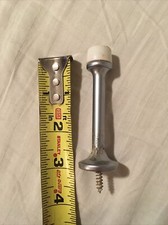 Stainless Steel Finish Screw-In Doorstop, Rubber Stopper, 3 Door Knob Spacer