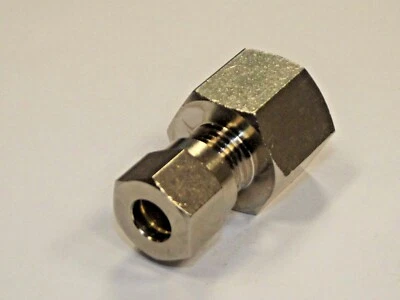 PNEUMAX Female Bsp Thread x Metric Compression Stud Nickel plated Brass full Range