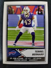 2024 Panini NFL Sticker Card Collection Terrel Bernard MINI STICKER #50 Bills