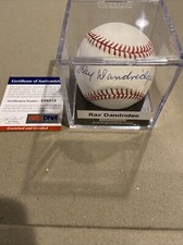 Ray Dandridge Signed Rawlings Baseball Autograph HOF 1987 PSA Certificate