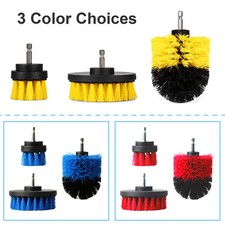 3pcs Cleaning Drill Brush Set Wall Tile Grout Auto Scrubber Floor Cleaner Combo