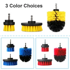 3pcs Cleaning Drill Brush Set Wall Tile Grout Auto Scrubber Floor Cleaner Combo
