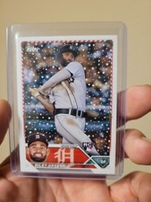 2023 Topps Holiday Mega Riley Greene SSSP, Code 516, Santa belt.