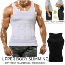 SecondSkin Men's Shaper Cooling T-Shirt Slimming Body Shaper Compression Tops US