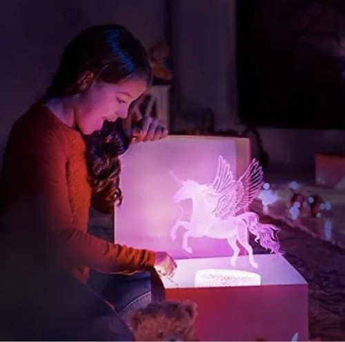 3D Flying Unicorn Night Light LED Illusion Lamp with Remote Control - Picture 5 of 17