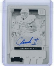 2021 Contenders Draft Picks CHRIS RUMPH II 1/1 Autograph Plate Chargers Duke