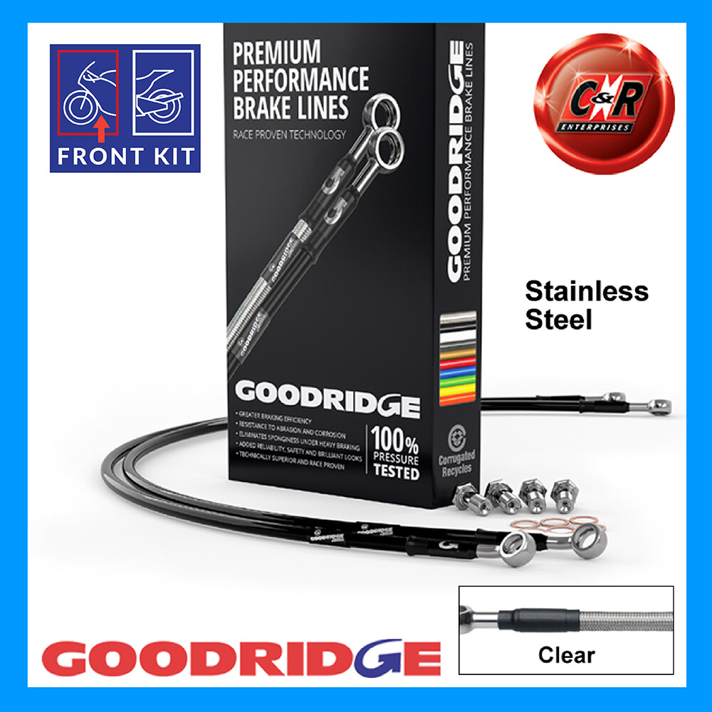 Fits KAWASAKI Z1000 J2 1982 Goodridge Stainless Clear Fr