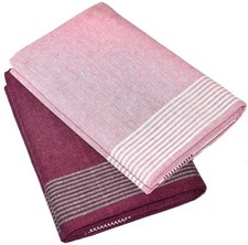 Men's Cool Cotton Dhoti Plain Solid/Length: 2.0m  Pink  Rose 