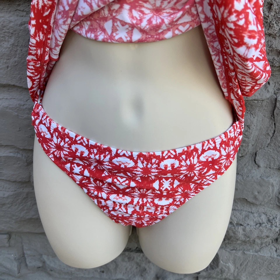 Converse One Star Orange Two Piece Swim Suit Bikini Set Strapless Ring Medium M - Image 4 of 4