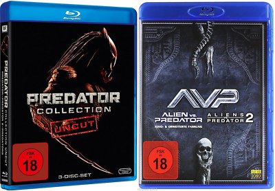 Mega Collection PREDATOR Part 1 2 3 + ALIEN vs. 5 BLU-RAY Edition Box New