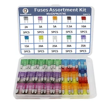 50Pcs Mini Blade Fuses Assortment Kit 2-35A for Car SUV Truck Boat
