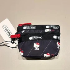 Lesportsac Hello Kitty 50th Anniversary 2zipper Keychain Wallet NWT