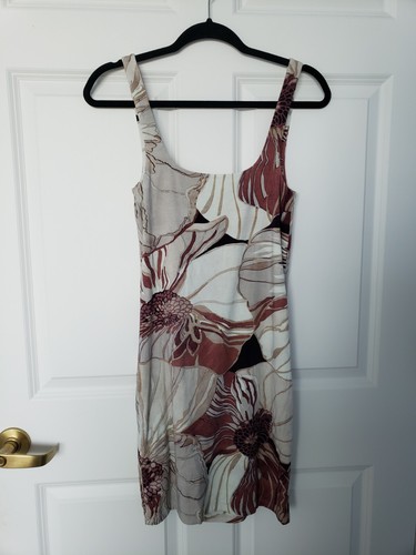 Wilfred Aritzia Ruched Mini Floral Print Square Neck Lydia Dress Size M NWOT - Picture 4 of 10