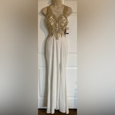 CITY STUDIO Back Sleeveless Full-Length Formal Fit + Flare Dress