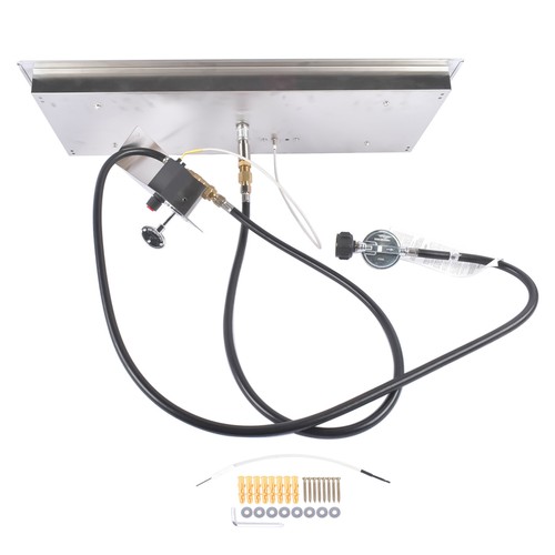 H-Shape Burner with Tray & Spark Ignition Stainless Steel Drop-in Fire Pit Kit - Picture 22 of 51