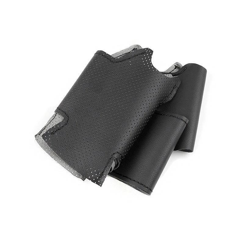 Cubierta de volante de cuero negro para Toyota Land Cruiser Prado Tacoma 4Runner Foto 2 de 4